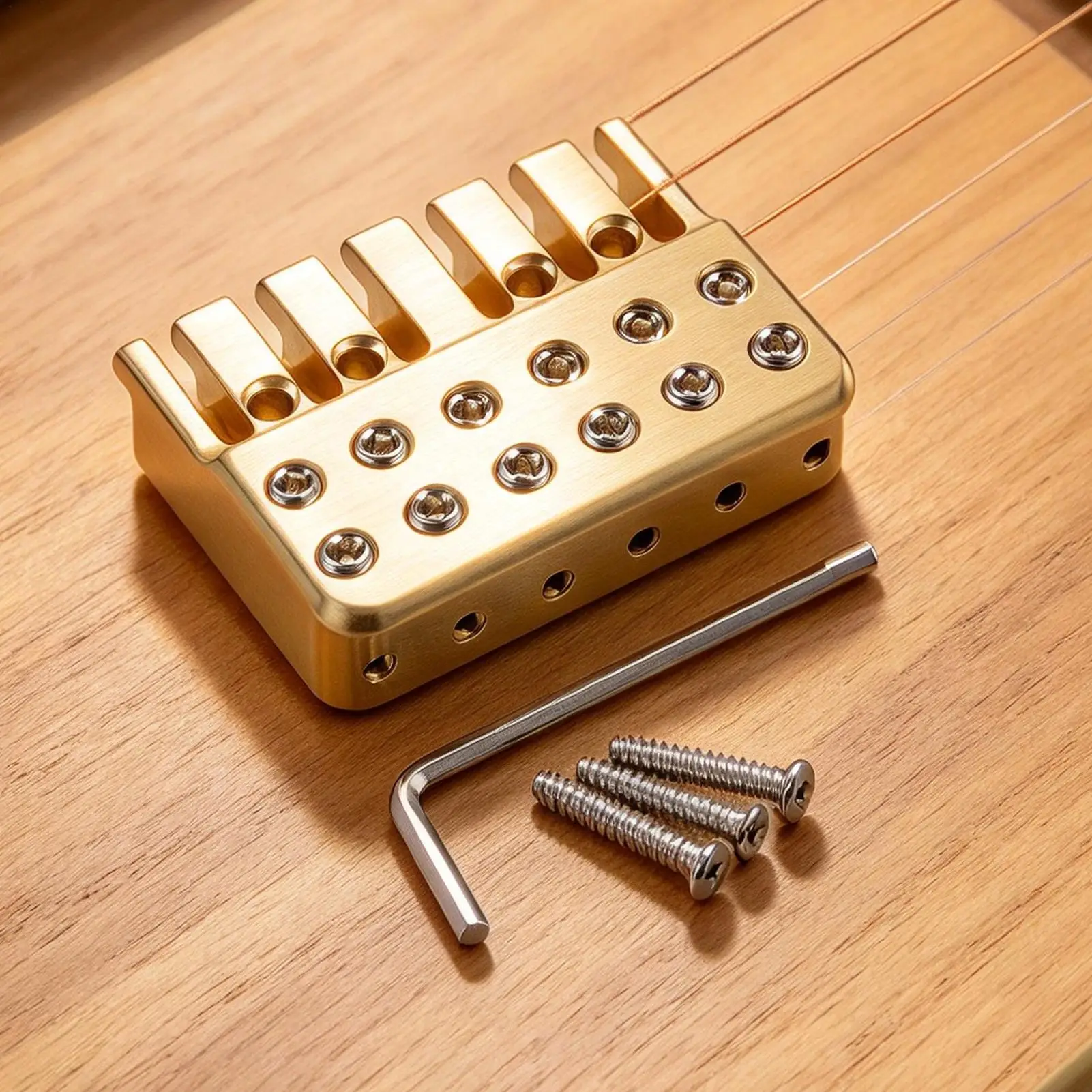 Gold Bass Mount Locking Anti-Breakage Mount Replacement Parts Headstock String Retainer Bar For Bass Lovers Boyfriend Boys