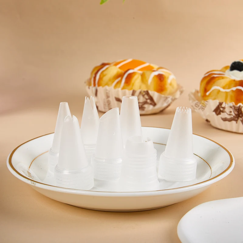 Plastic Piping Icing Nozzles Flower Nozzle Cupcake Simulation Cream Glue Cake Decorating Pastry Tips Baking Tools