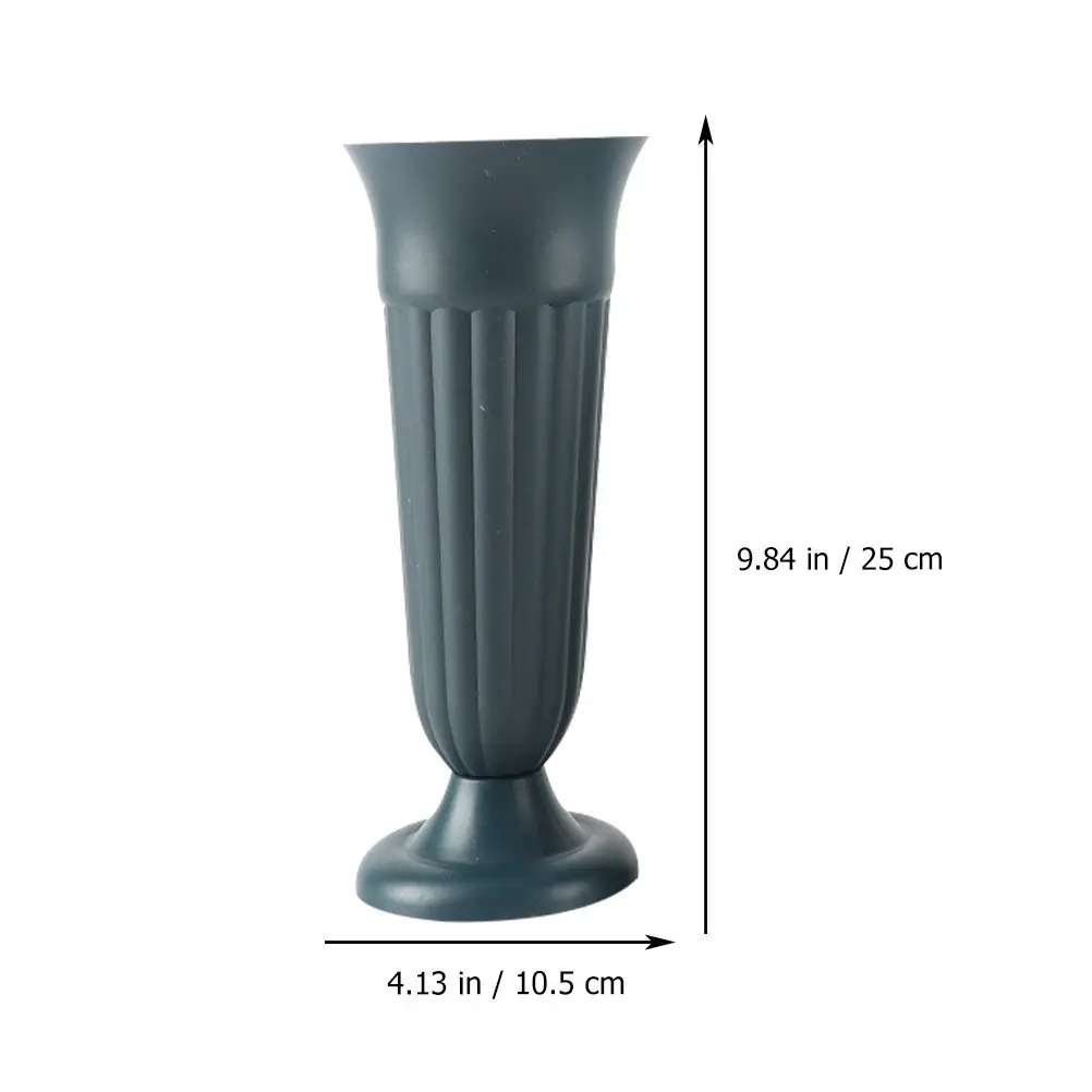 2Pcs Grave Cone Vase Plastic Cemetery Flower Container Multi-Functional Ground Vase for Ancestor Worship Celebration Easy Insert