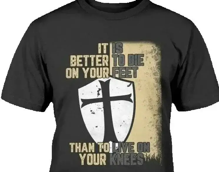 

Knights Templar Christian Crusaders Warrior of God T Shirt. Short Sleeve 100% Cotton Casual T-shirts Loose Top Size S-3XL