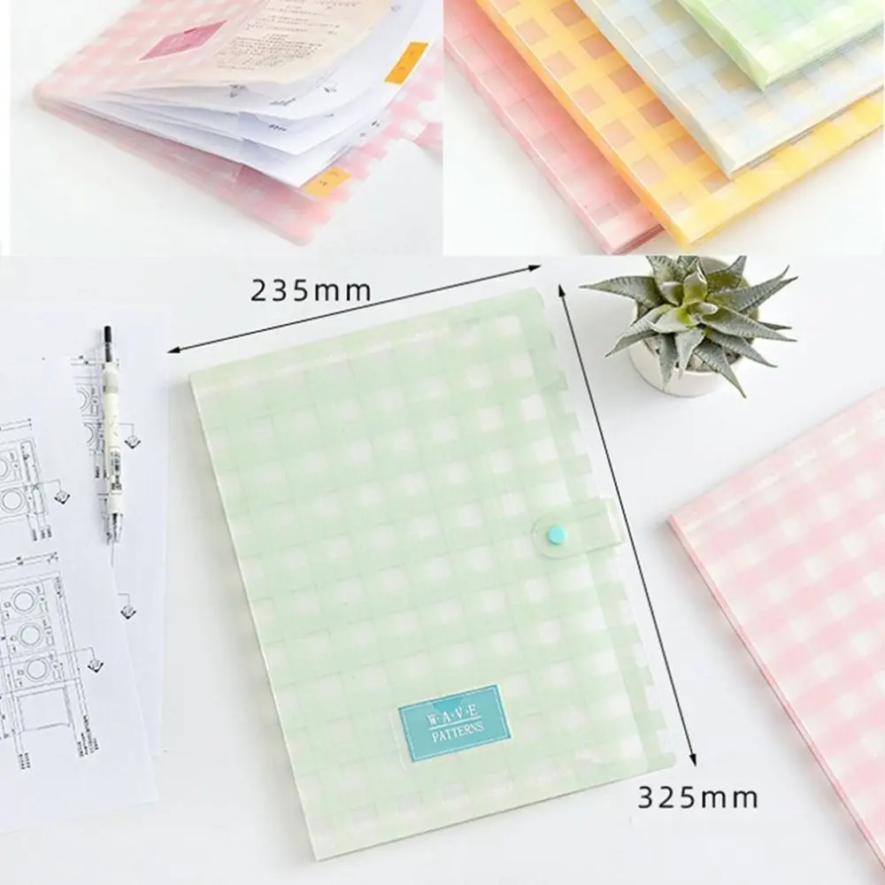 Snap Closure Student Supplies Storage Bag for A4 Paper Expanding File Folders Test Paper Holder Document Organizer Document Bag