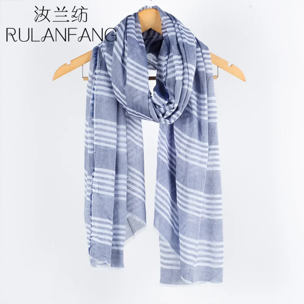 180cmX110cm New Fashion Women Strip Ladies Bali Yarn Bearding Warp Shawl Fold Female Viscose Scarf Scarves Shawl 120g