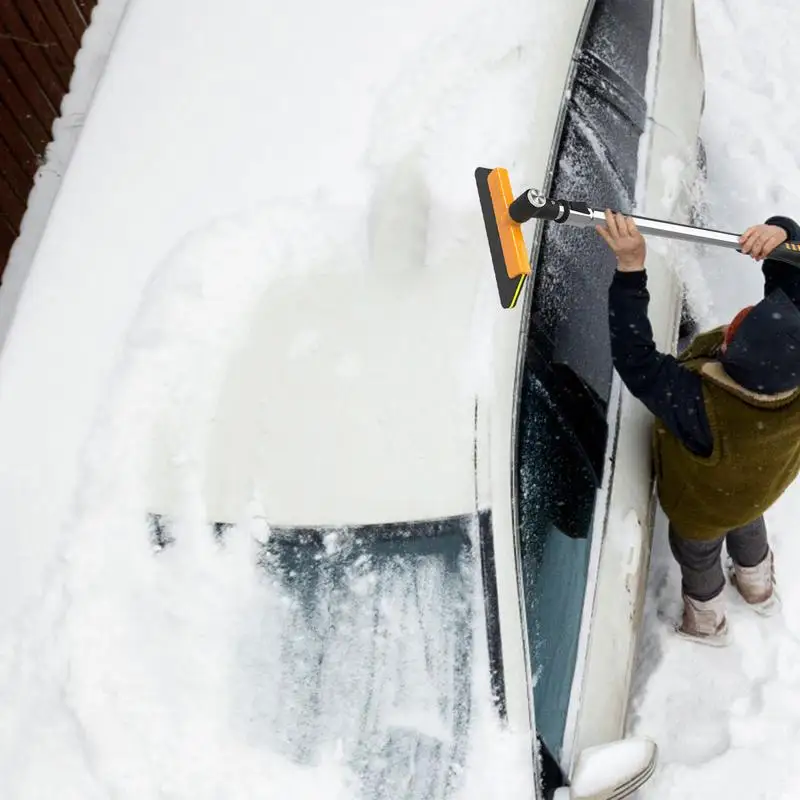 Spazzola per raschietto per ghiaccio multifunzionale per Auto scopa telescopica per neve con raschietto per ghiaccio automatico 13 livelli