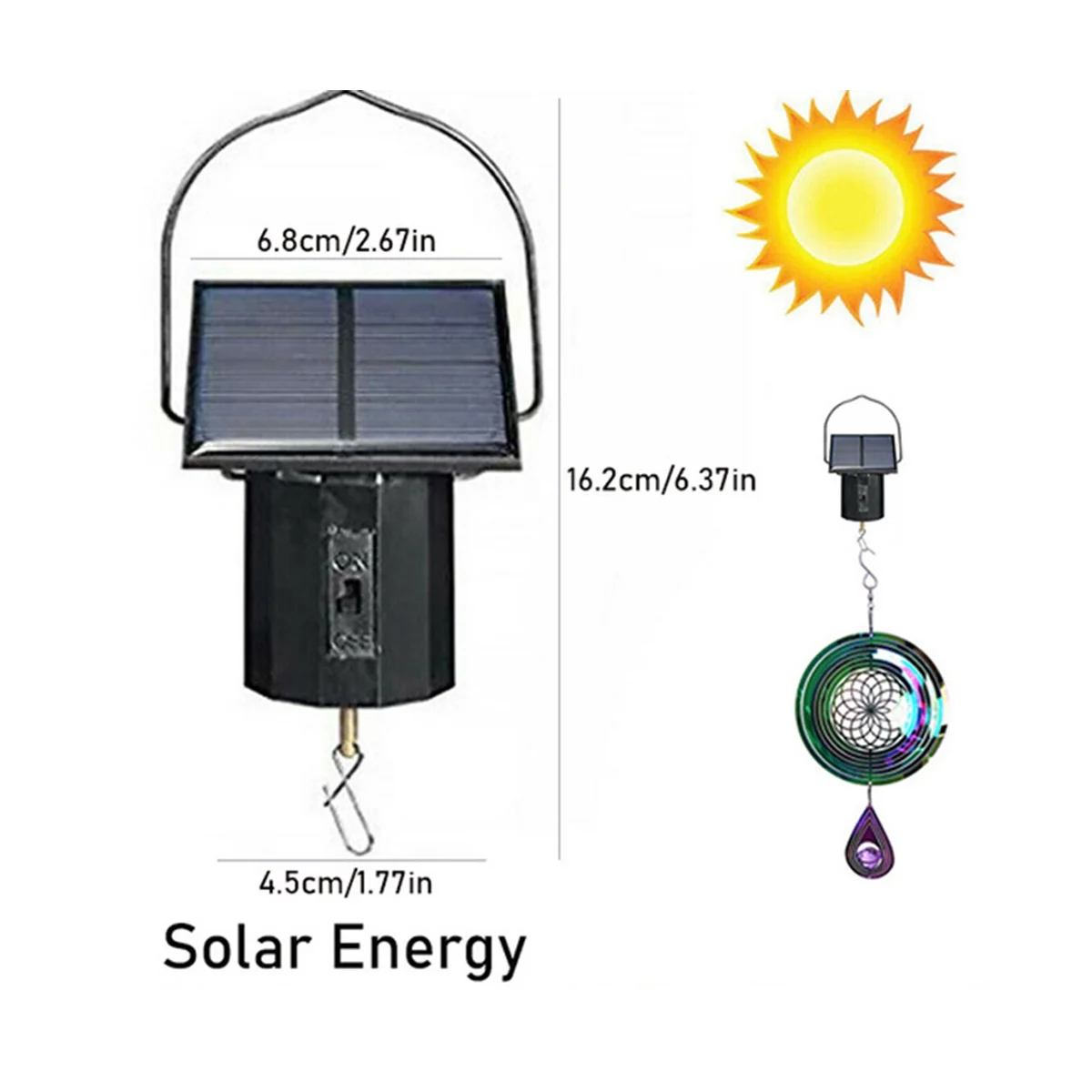 Mesin Windmill Motor berputar, dekorasi taman bertenaga baterai energi surya Motor kincir angin