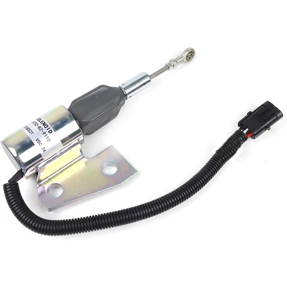 

6732-82-9110 3932530 3932532 3939701 24V Fuel Shutoff Solenoid Valve for Komatsu Excavator PC150LC-6 PC150LC-6K PC150-6 Wheel Lo