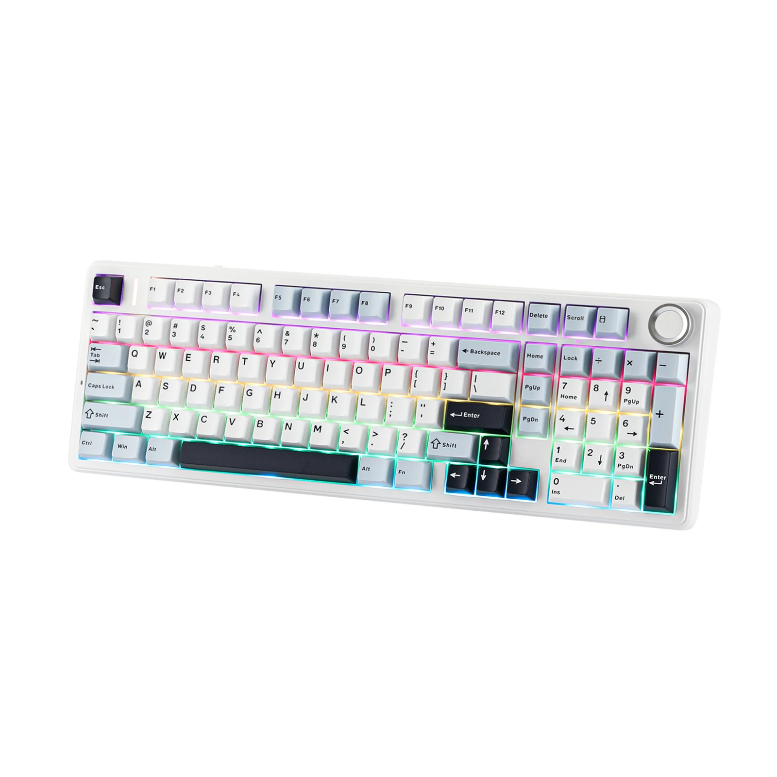 

AULA F99 PRO 96% Layout Hot-Swap Gasket-Mounted Wired/BT/2.4GHz Wireless 2ms Low-Latency Mechanical Keyboard with Rotary Knob