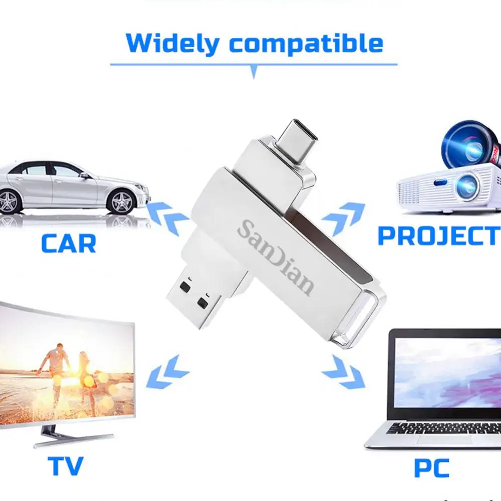 USB 메탈 플래시 드라이브 메모리, 방수 USB 스틱, 고속 플래시 메모리, OTG 펜 드라이브, 태블릿용, 2TB, 1TB, 512GB, 256GB, 128GB