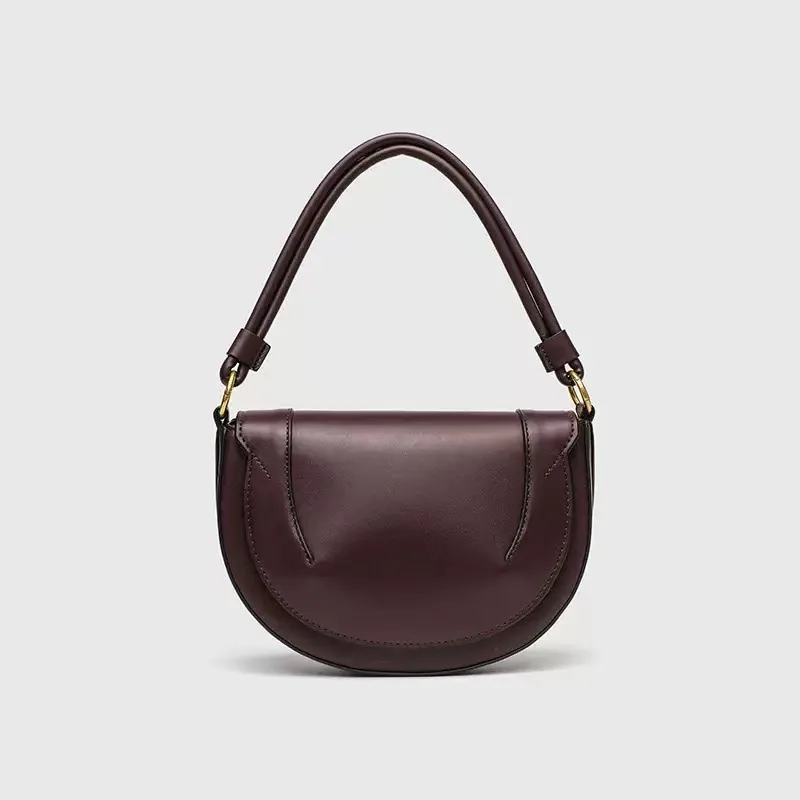 

Women's bag 2025 new winter contrasting stitching decoration handbag fashion shoulder crossbody bag flip hard bag