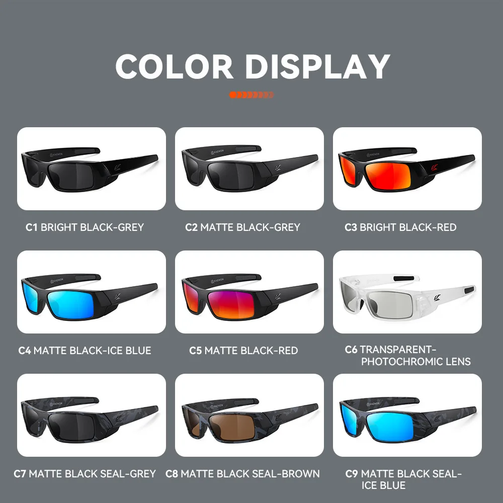 남성과 여성을 위한 Kaenon 편광 스포츠 선글라스 운전 낚시 사이클링 및 러닝에 이상적 UV 보호 안경(박스 포함)