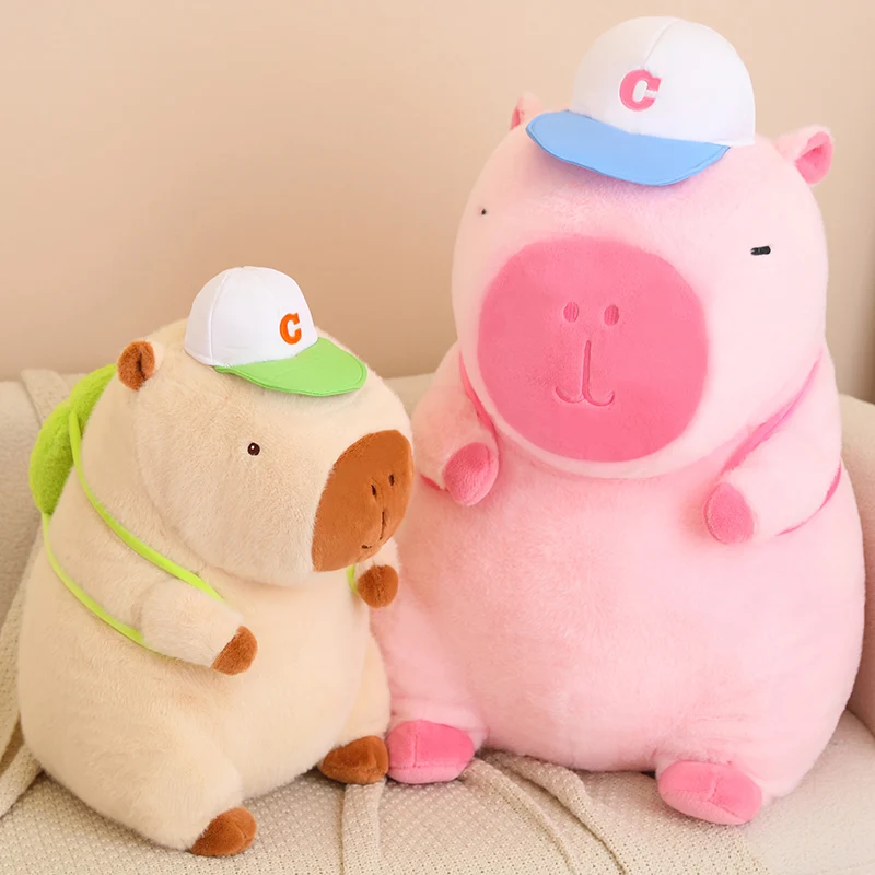 Juguete de peluche Kawaii Capybara para niñas y niños, muñeco de peluche de 15-48cm, lindo Animal de peluche, colgante para mochilas, bolsas, regalo