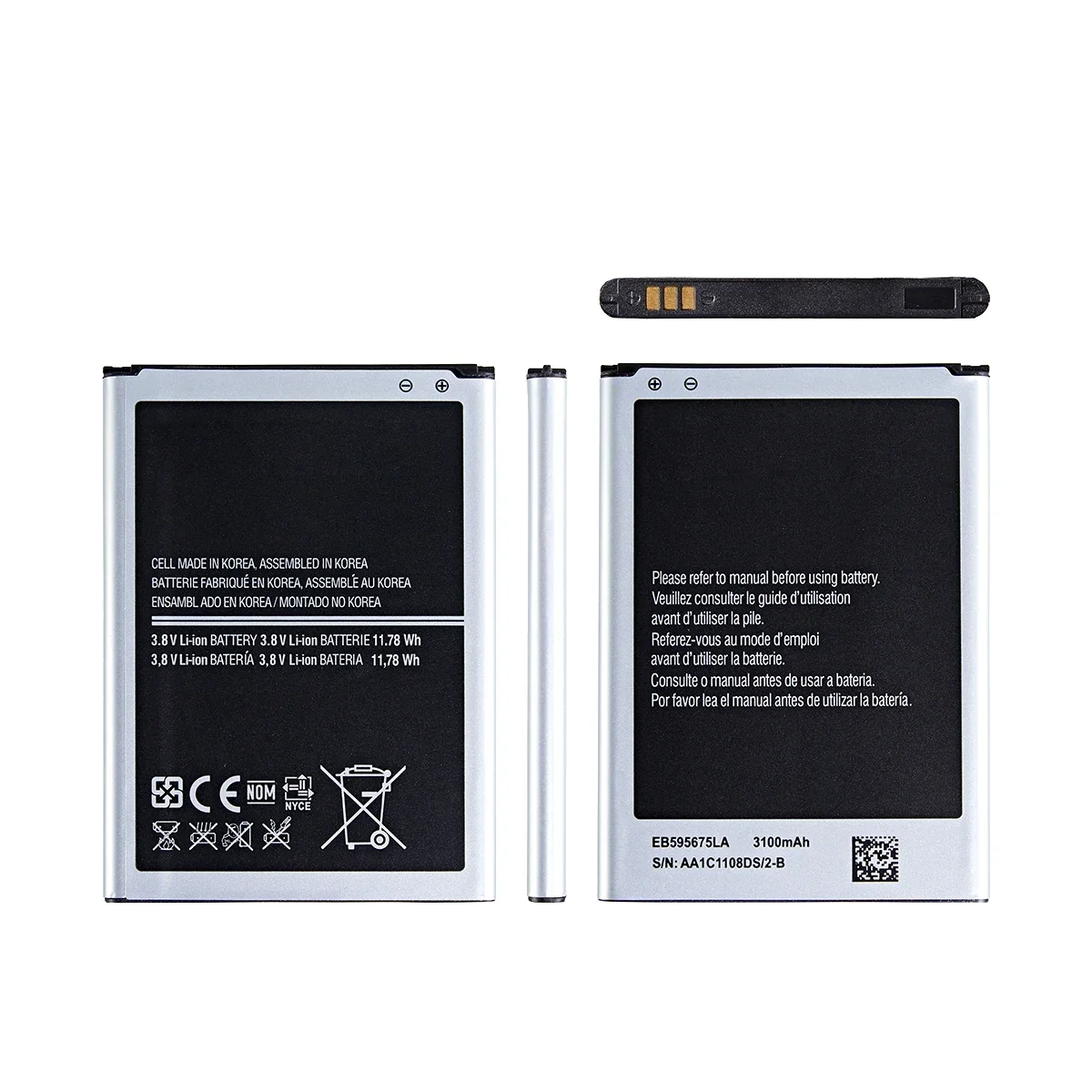 Brand New EB595675LU EB595675LA 3100mAh Battery For Samsung Galaxy Note 2 N7108 N7108D N7105  N7100 N7102 N719 T889 i605