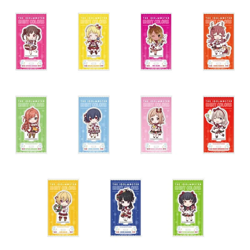 THE IDOLM@STER SHINY COLORS Anime Natsuha Juri Mano Kogane Acrylic Mini Figure Stand Plate Cosplay Prop Decor Gifts 10cm