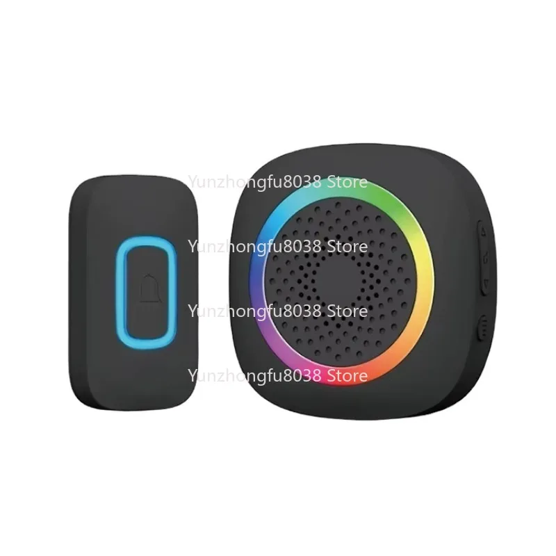 Waterproof Wireless Doorbell 60 Ringtone RGB Light 300m Outdoor Call Range Battery Powered Door Phone