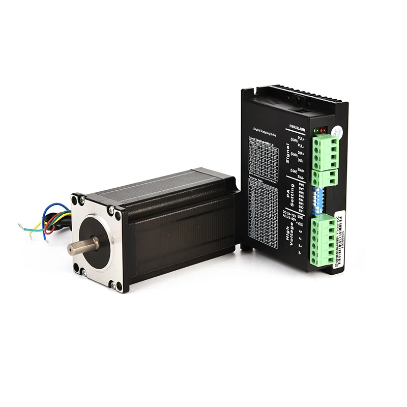 Motor Stepper Hybrid Nema 23 Kit 4Pcs Torsi Tinggi Senyap Bipolar Dengan Driver Motor Stepper