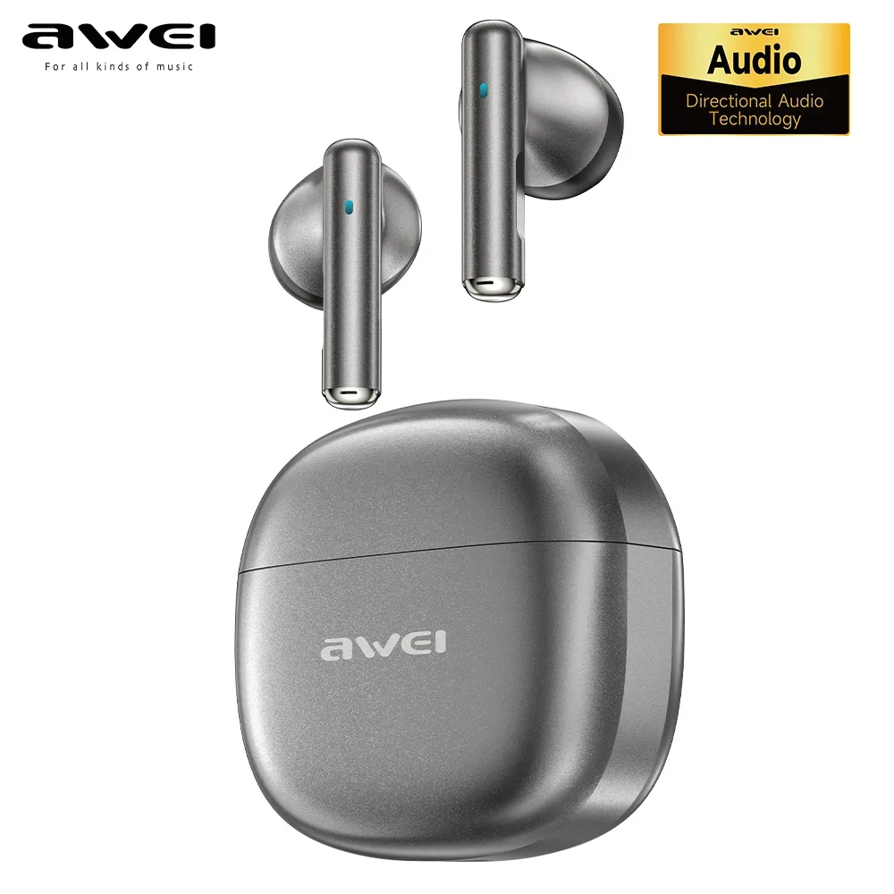 

AWEI T102 ANC Wireless Bluetooth V 5.4 Earphones Noise Reduction Headphones Full-Color TWS Sport Headest With Mic