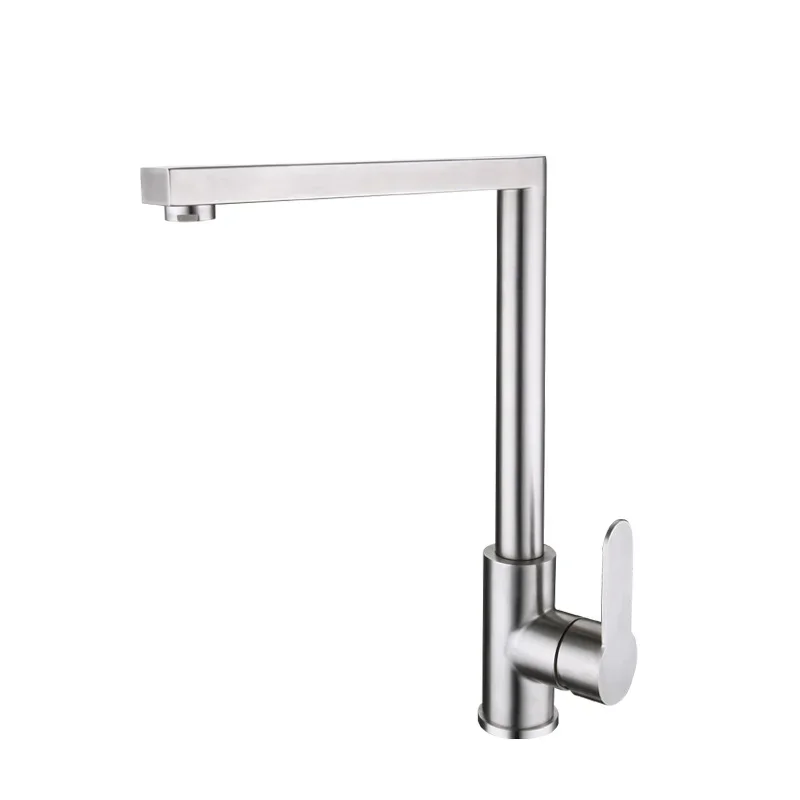 Space Aluminum Kitchen Faucet 360° Rotation Scratch-Resistant Gray Sink Hot And Cold Water Tap Wear-Resistant