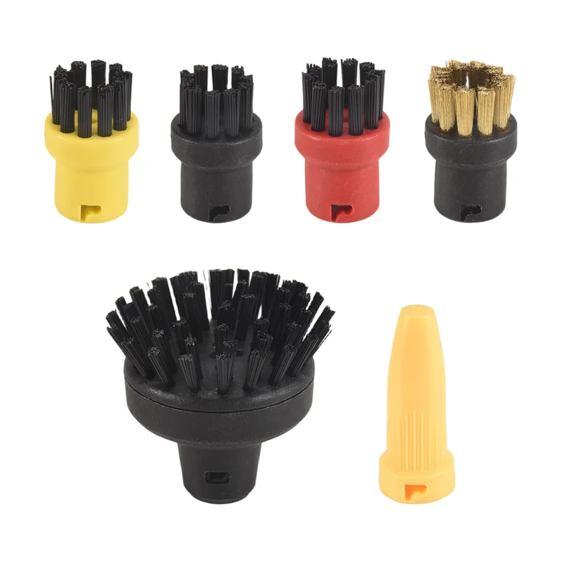 Kit de boquillas de cepillo redondo de A83G-6 piezas para piezas de limpiador a vapor Karcher SC1 SC2 SC3 SC4