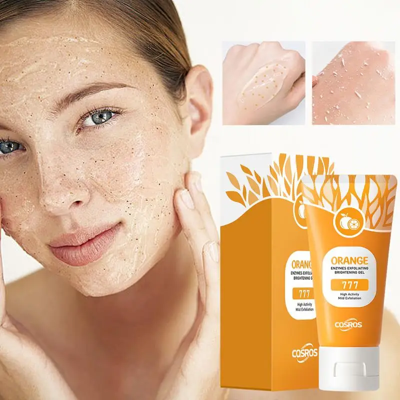 50g Orange Exfoliating Gel for Facial Body Scrub Skin Cleaning Gentle Orange Facial Scrub Body Cleansing Gel Dead Skin Remover ﻿