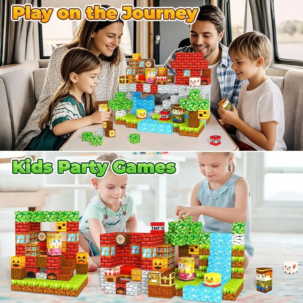 Magnetyczne klocki konstrukcyjne STEM dla dzieci w wieku 3-12 lat: Idealne zabawki podróżne i prezenty dla chłopców i dziewczynek