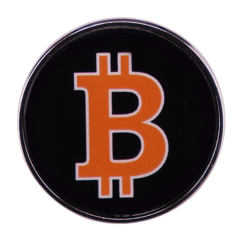 Bitcoin Brooch Cryptocurrency Digital Currency Button Coin Badge Pins