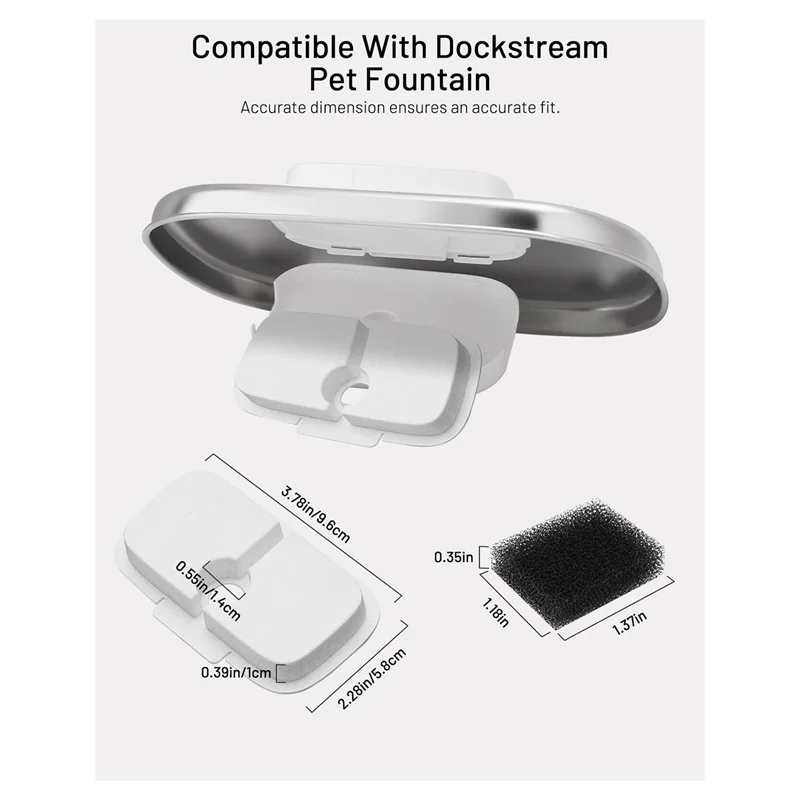 Substituição filtros para Dockstream Wireless Cat água fonte, filtros Pet, PLWF005 PLWF115 WF105, 12 Pack