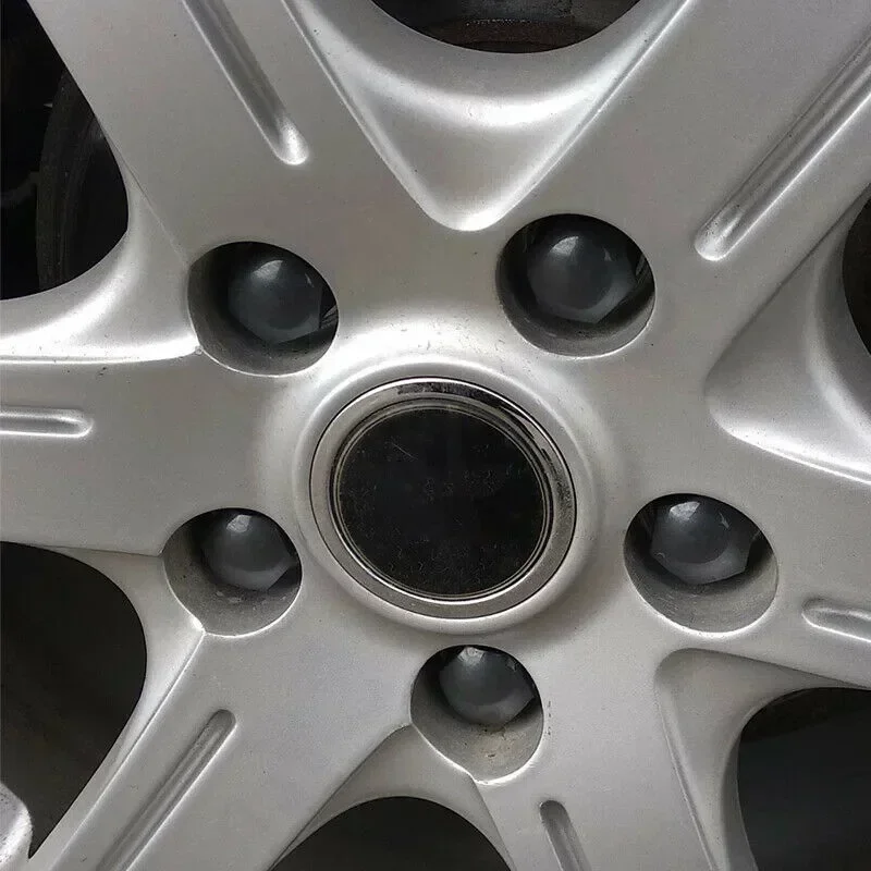 20pcs Nut Cap Gloss Black Alloy Wheel Nut Bolt Covers Cap Universal Set For Any Car ABS Plastic Black 22mm X 18mm  Wear Parts