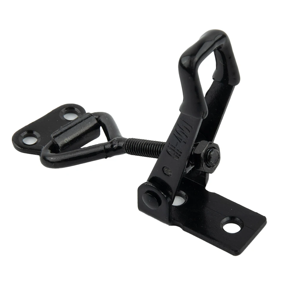 

GH-4001 Toggle Clamp Black Adjustable Steel Hasp Catch Clip Quick Fixture 220lbs For Boxes Cabinets Lockers Doors Home Hardware