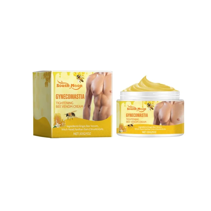 Gynecomastia Bee Venom Tightening Cream Instant Muscle Accelerating Hardening Firming Care for Men Chest Fat Tight Chest Muscle