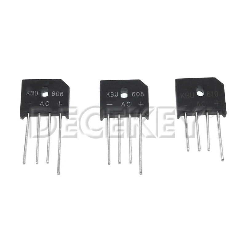 5pcs KBU606 KBU608 KBU610 KBU808 KBU810 KBU1510 KBU2510 KBU3510 Flat Rectifier Bridge Diode Bridge Rectifier