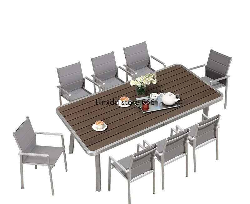 Outdoor leisure courtyard dining table and chair combination