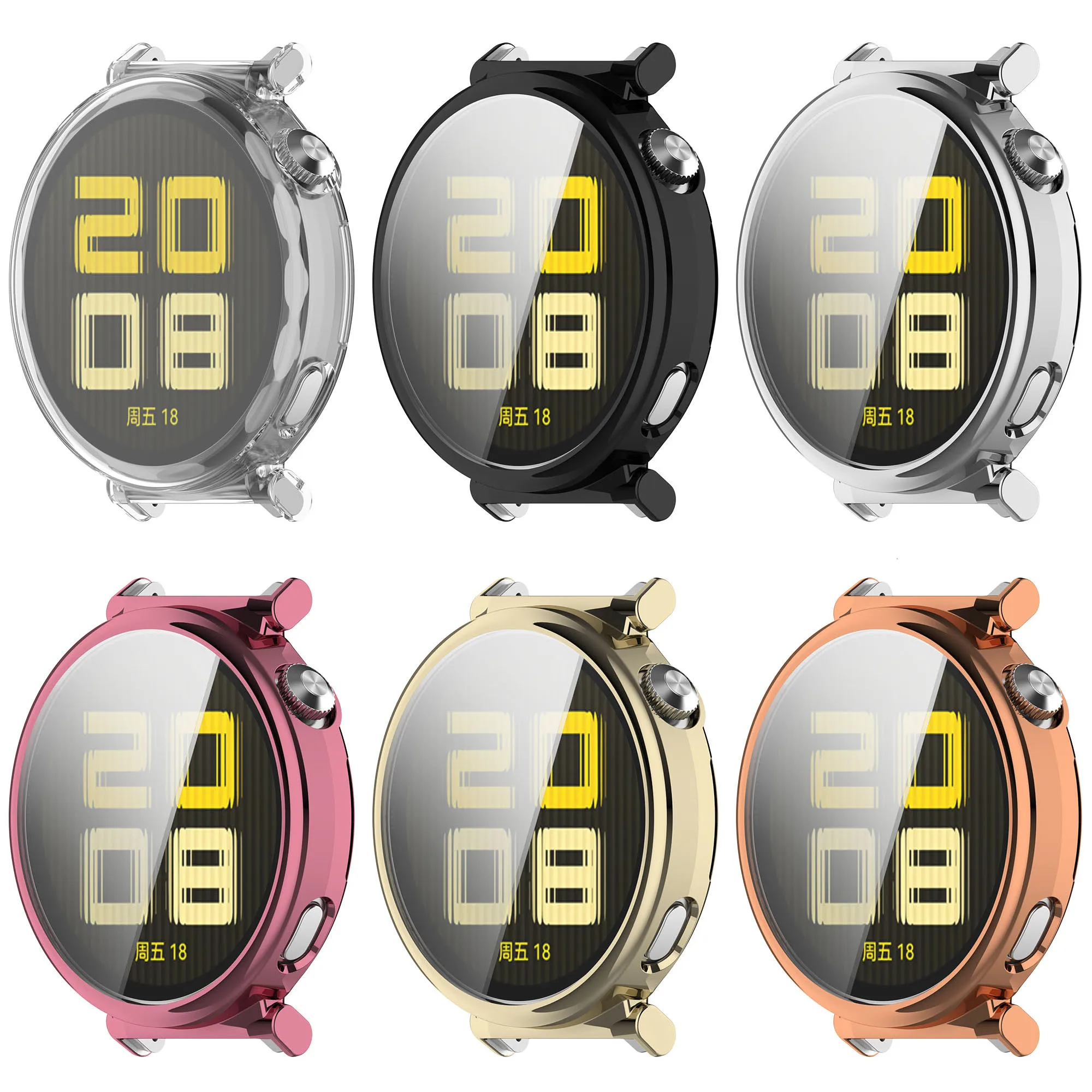 TPU Protective Case For Huawei Watch GT5 Pro 42mm/GT5 41mm Full Screen Protector Shell Cover