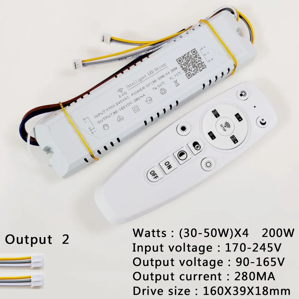 APP kontrol LED sürücü 2.4G uzaktan akıllı LED trafo 12-24W 40W 80W 120W 360W kısılabilir renk için-değiştirilebilir avize