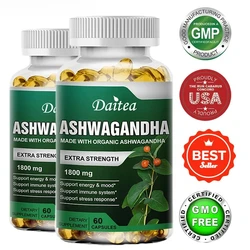 Made with organic ashwagandha to enhance energy, strength, stamina, help men and women relieve anxiety and stress (1-10bottle)