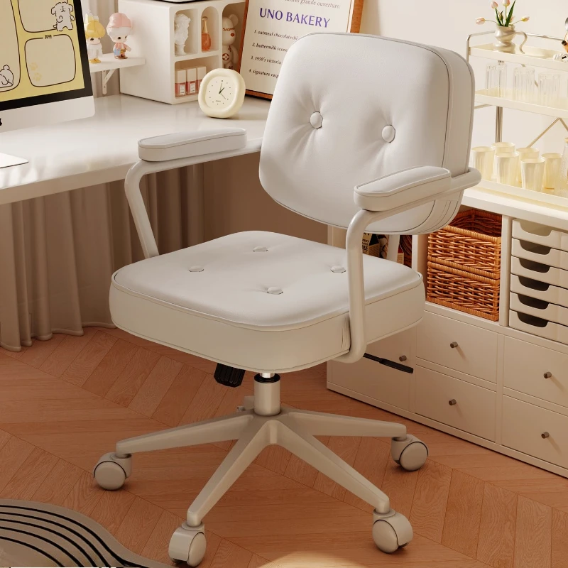 ‌ كرسي مكتب مريح، كرسي مكتب كمبيوتر مع ارتفاع قابل للتعديل، كرسي دوار مبطن مريح، شاي دراسة منزلي متحرك