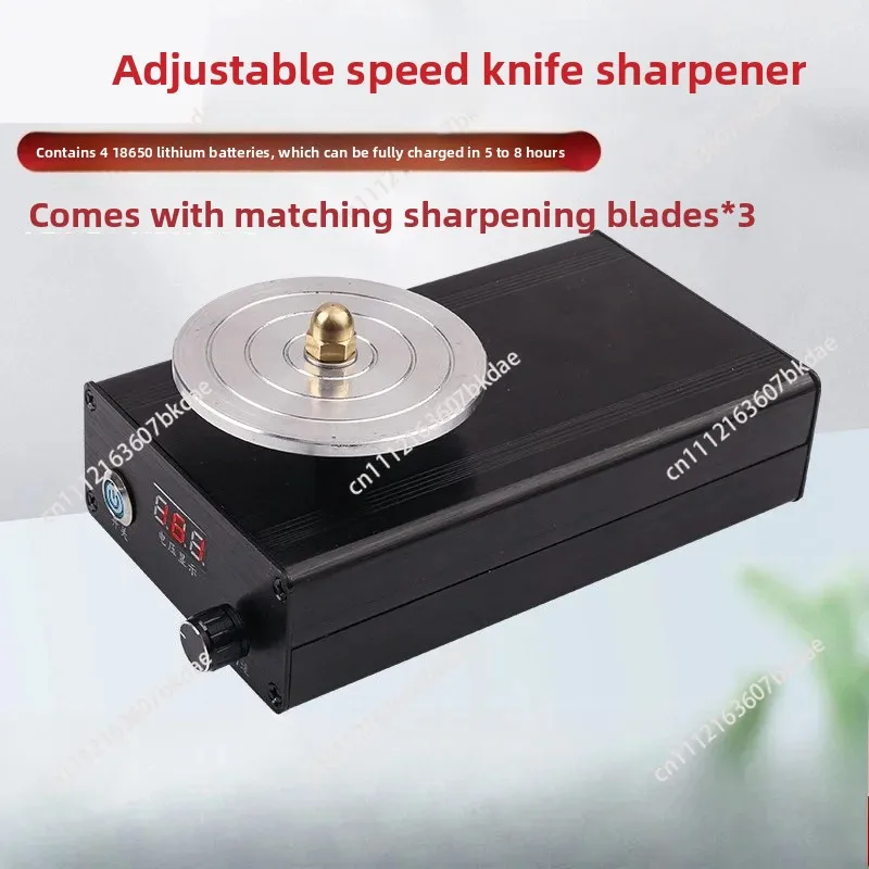 Mini Electric Knife Sharpener AC 220V – 70mm Disc, Variable Speed 0-3000RPM, DIY Tabletop Grinder for Carving Knives & Tools