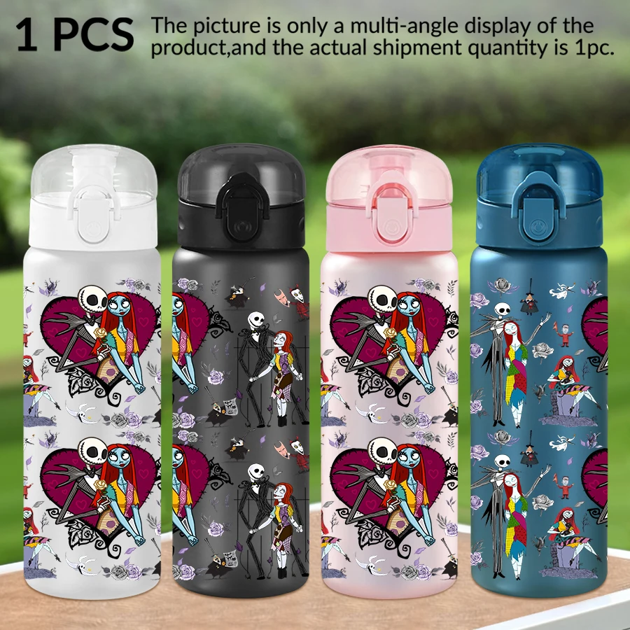 1pc disney, crânio, padrão de natal 26oz garrafa de água de plástico, copo de água esportes ao ar livre presente de aniversário/regresso a casa