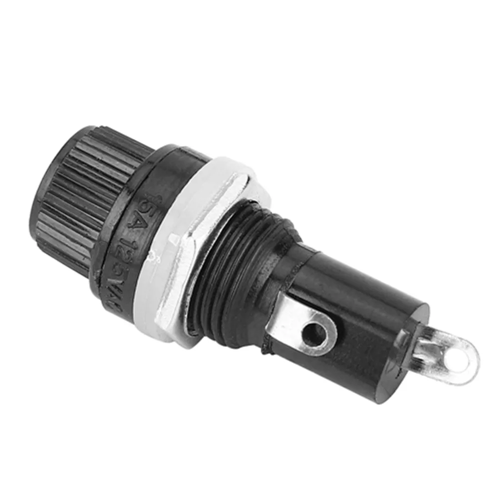 20PCS 5x20mm Schraube Kappe Sicherungshalter Schwarz Schraube Kappe Design Glasrohr Sicherungshalter Sicherungshalter Auto Stereo Installation