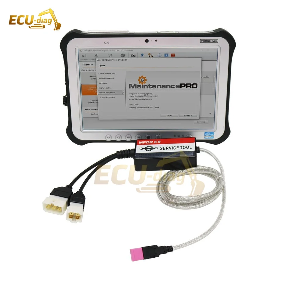 Hitachi MPDR 3.9 Diagnostic Tool for ZX-1 ZX-3 ZX-5 Excavator