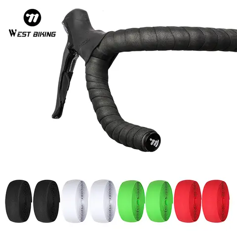 WEST BIKING Bicycle Handlebar Tape EVA Comfortable Cycling Gel Handle Grip Anti-slip Belt Wrap With Bar Plugs Bike Parts