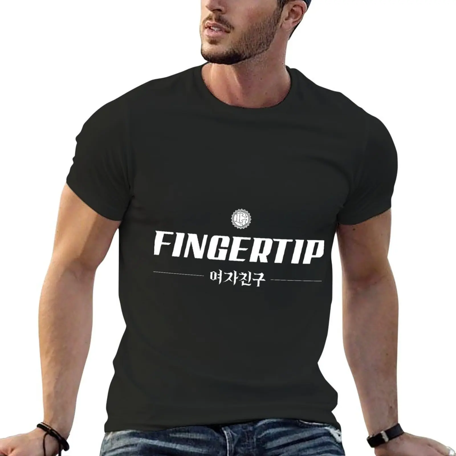 GFRIEND FINGERTIP T-Shirt cute tops heavyweights vintage graphic tee Short sleeve tee men