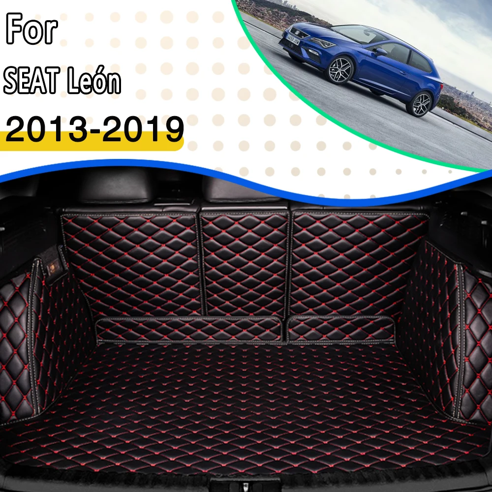 

Car Rear Trunk Mats For SEAT León Mk3 5F 2013~2019 Waterproof Car Mats Rear Cargo Tray Trunk Mat Tapis Voiture Car Accessories