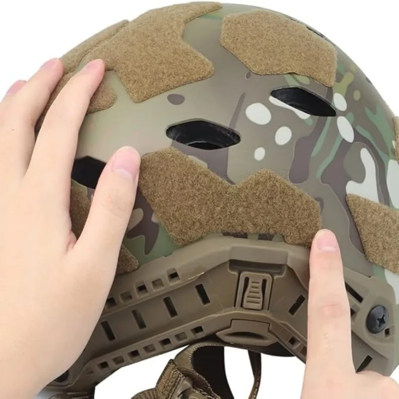 X11 Nylon Helmet Velcro Camouflage Felt Adhesive Patch Hide Simulation Sticker Tactical Helmet Patch Outdoor Hunting Accessories