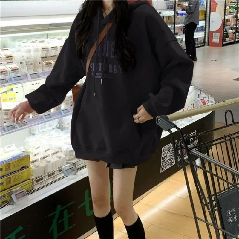 

Autumn Winter Korean Style Hoodie Casual Baggy Oversize Hooded Sweatshirt Women Y2k Fashion Preppy Hoodies Pullover Streetwear
