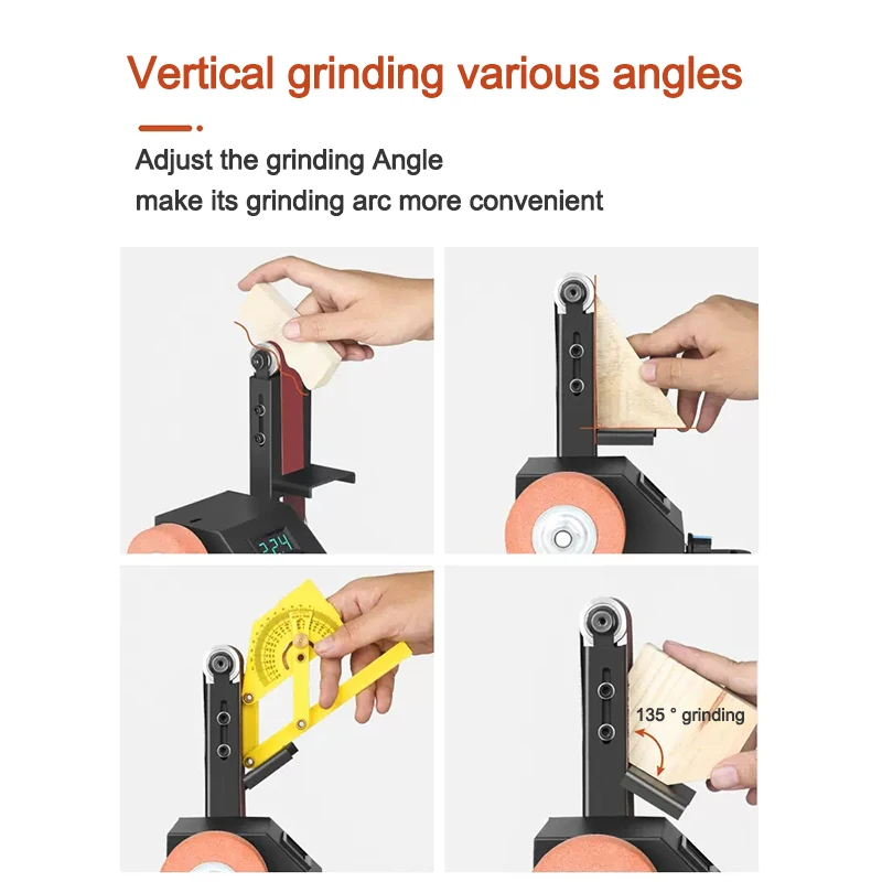 795 Upgrade Version Multi-functional Electric Belt Machine Polishing Sharpener Multi-angle Sander Desktop Sanding Grinder 220 V