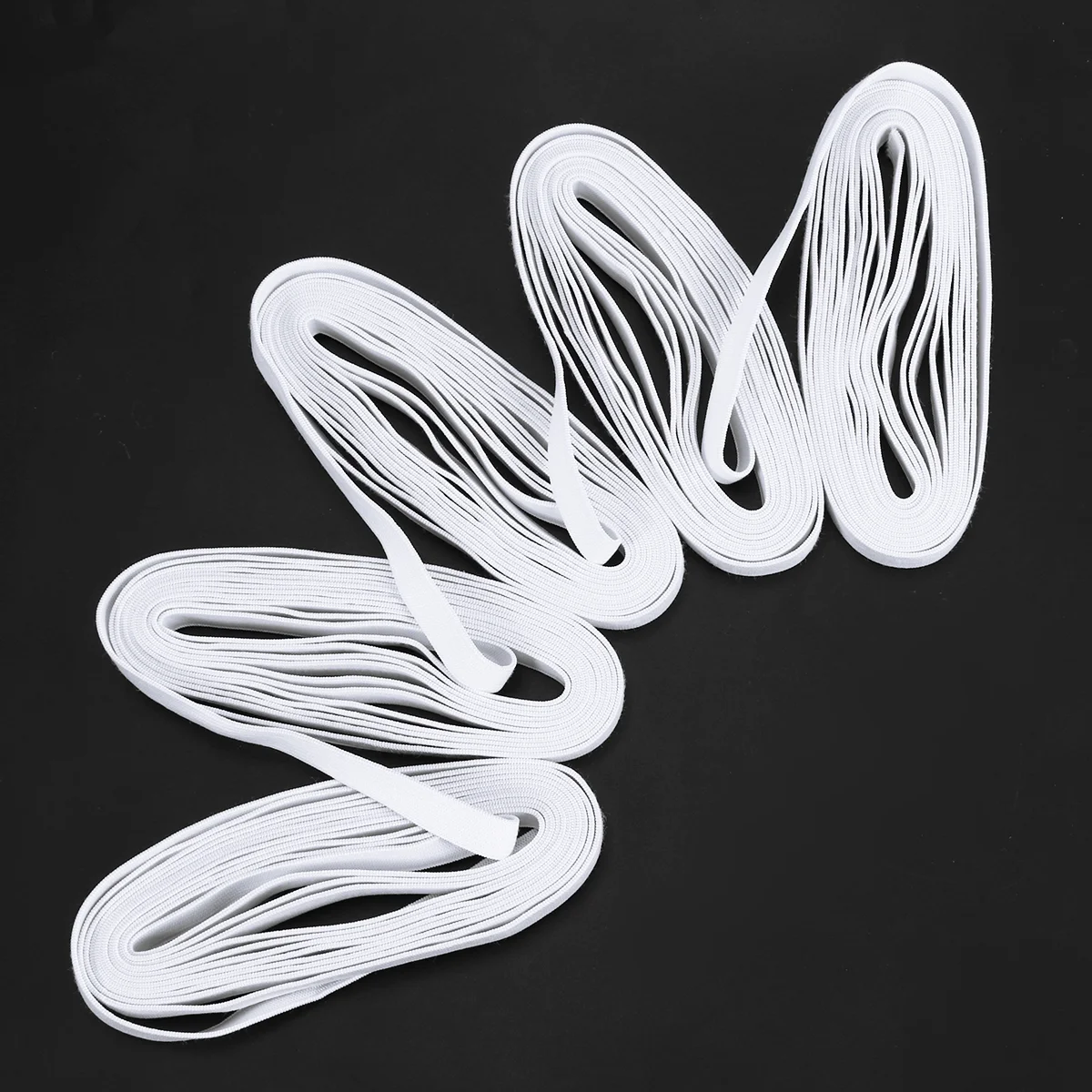 1/2 inch Wide Heavy Stretch High Elasticity Sewing Elastic Knit Thickened Elastic Spool(White) elastic roll