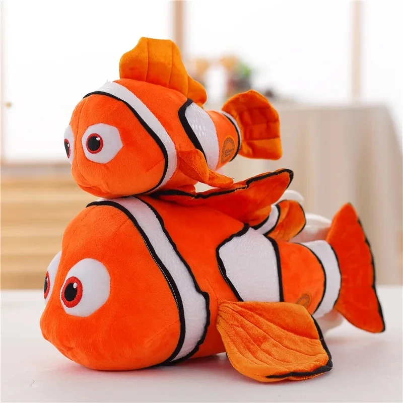 Almohada de pez payaso Nemo de dibujos animados de Disney, juguete de simulación de Vida Marina, muñeca de Animal suave, encanto para niños, regalo de cumpleaños