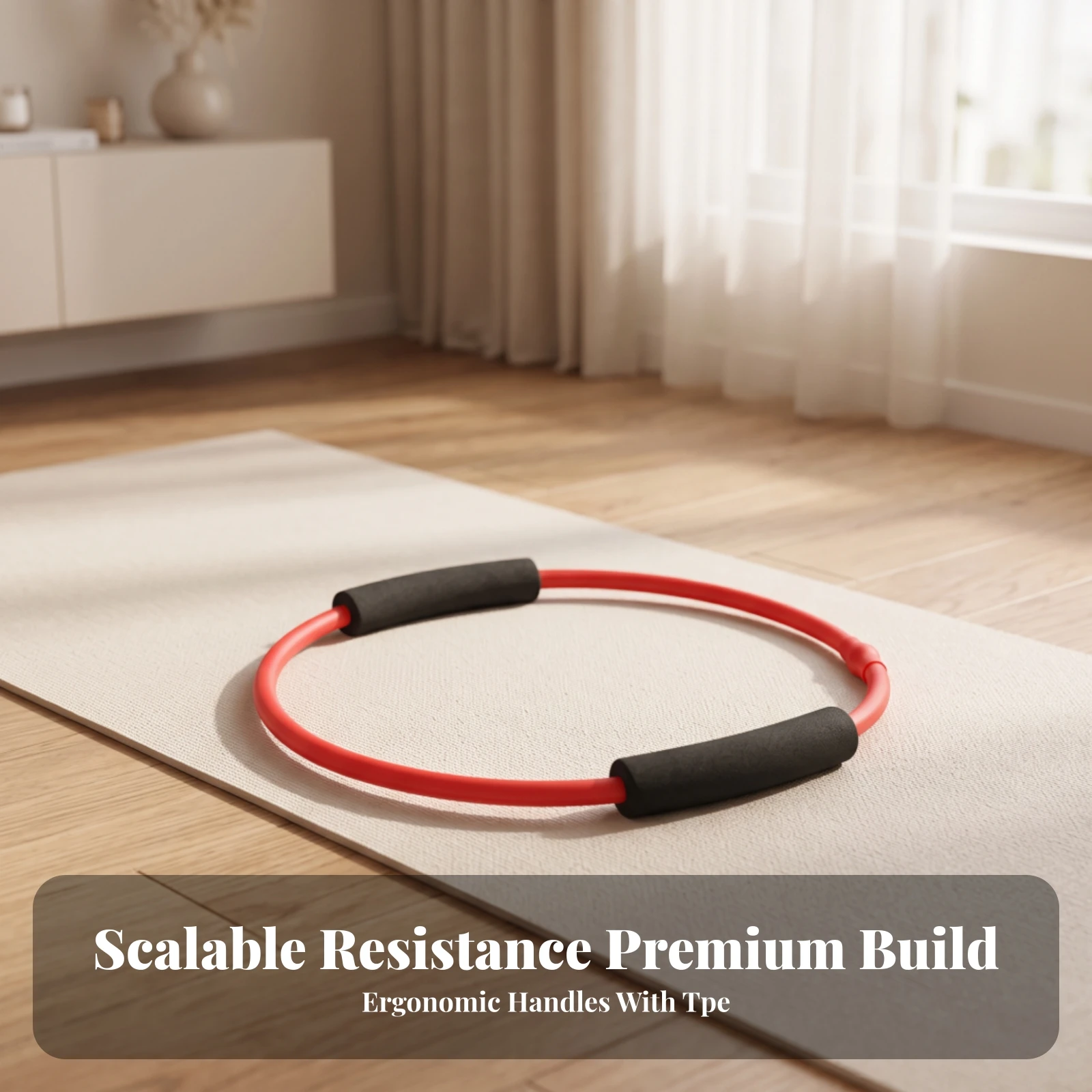 Resistance Loop with Foam Grips Multi-Function Loop Band with Handles Chest Expander Band Anti-Slip Chest Expander Portable