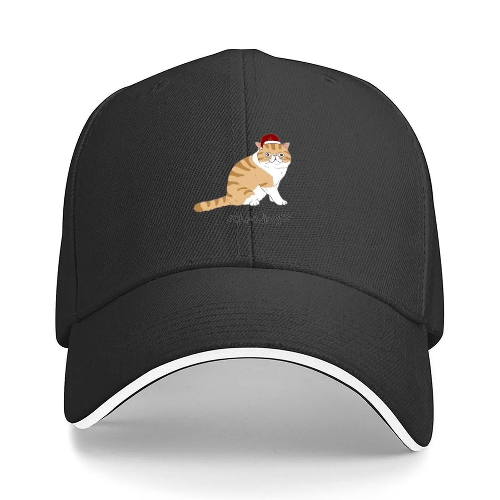 

Schr dinger Christmas Santa Cat Meowy Catmas Baseball Cap dad hat sun hat New In The Hat Bobble Female Men's