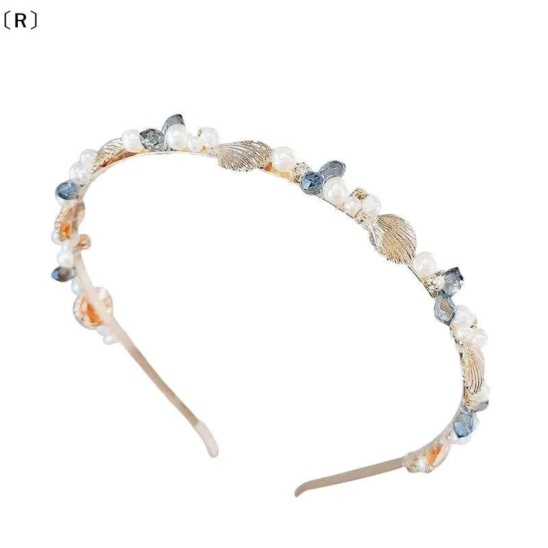 〔R〕1PC Starfish Shell Pearl Headband Ocean Forest Style Shell Garland Hairband Suitable For Beach Vacation view 6