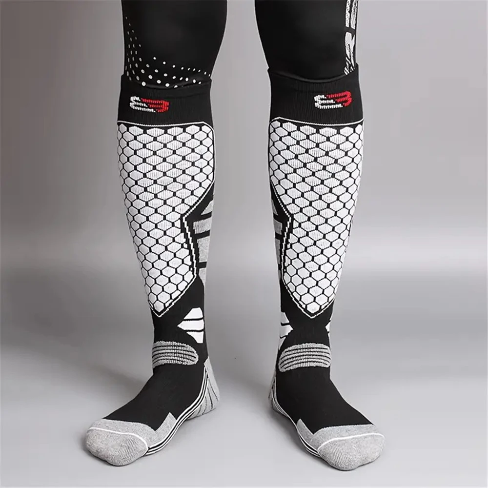 3 Pairs Men Winter Thick Sports Socks Outdoor Warmth Sweat Absorption Breathability Suitable Hiking Ice Skating Skiing Socks